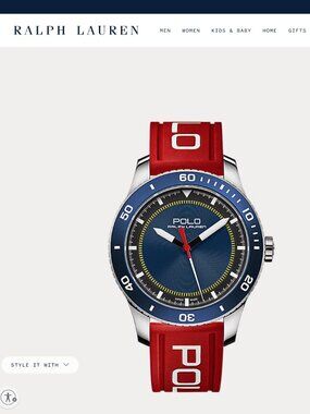 Ralph Lauren 42 MM Polo Sport Steel Watch